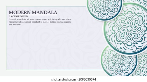Colorful mandala pattern banner concept