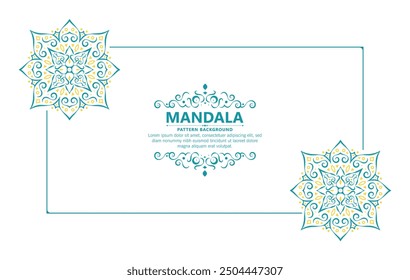 Colorful mandala pattern banner concept