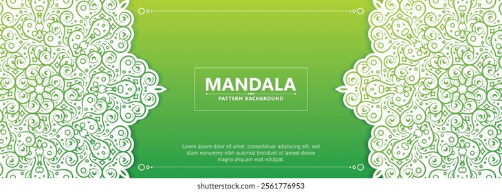 Colorful mandala pattern banner concept