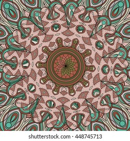 Colorful mandala pattern design. Decorative elements