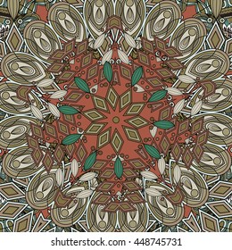 Colorful mandala pattern design. Decorative elements