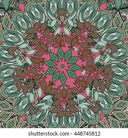 Colorful mandala pattern design. Decorative elements
