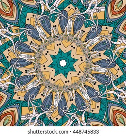 Colorful mandala pattern design. Decorative elements