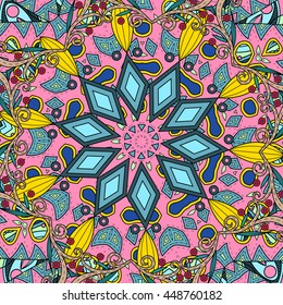 Colorful mandala pattern design. Decorative elements