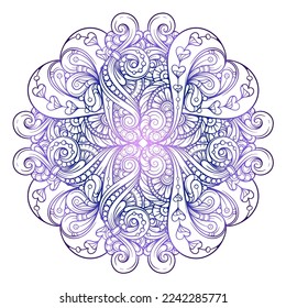Colorful mandala pattern. Ethnic style pattern.