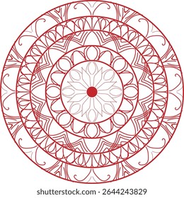 Colorful mandala pattern with intricate details.