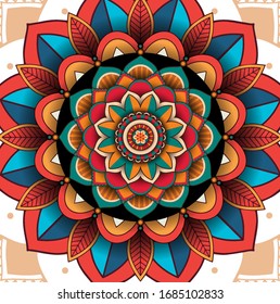 Colorful mandala patterns design  illustration