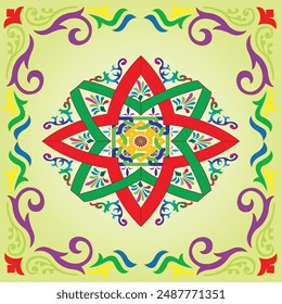 Colorful mandala patterns design Royalty Free Vector Image
