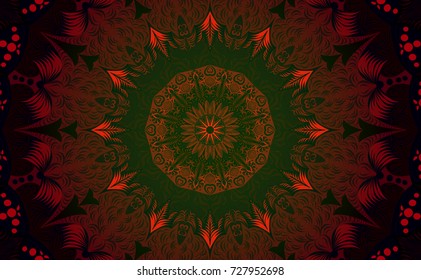 Colorful of Mandala. Round Ornament Pattern. Geometric circle element made in vector colorful line and white  background.