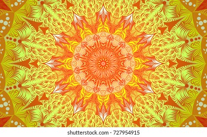 Colorful of Mandala. Round Ornament Pattern. Geometric circle element made in vector colorful line and white  background.