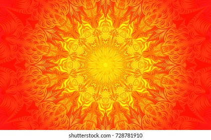Colorful of Mandala. Round Ornament Pattern. Geometric circle element made in vector colorful line background.