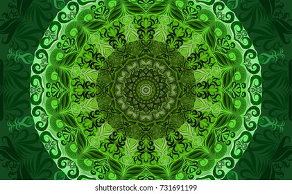 Colorful of Mandala. Round Ornament Pattern. Geometric circle element made in vector colorful line background.