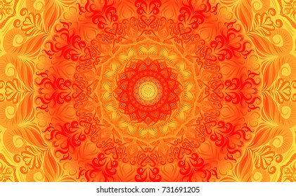 Colorful of Mandala. Round Ornament Pattern. Geometric circle element made in vector colorful line background.