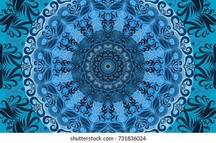 Colorful of Mandala. Round Ornament Pattern. Geometric circle element made in vector colorful line background.