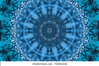 Colorful of Mandala. Round Ornament Pattern. Geometric circle element made in vector colorful line background.