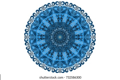 Colorful of Mandala. Round Ornament Pattern. Geometric circle element made in vector colorful line background.