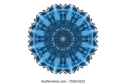 Colorful of Mandala. Round Ornament Pattern. Geometric circle element made in vector colorful line background.