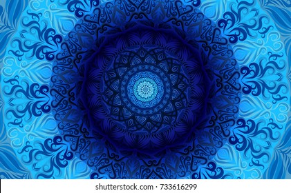 Colorful of Mandala. Round Ornament Pattern. Geometric circle element made in vector colorful line background.