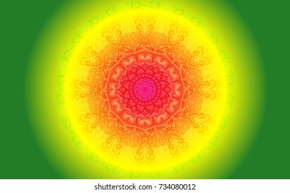 Colorful of Mandala. Round Ornament Pattern. Geometric circle element made in vector colorful line background.