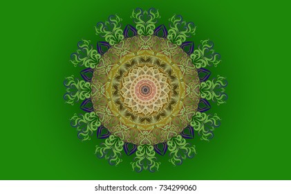 Colorful of Mandala. Round Ornament Pattern. Geometric circle element made in vector colorful line background.