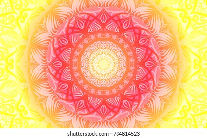 Colorful of Mandala. Round Ornament Pattern. Geometric circle element made in vector colorful line background.