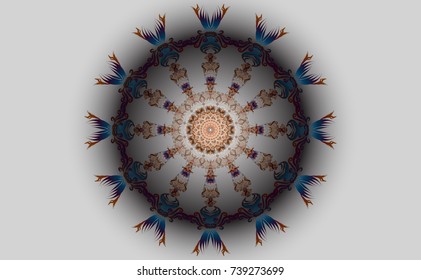 Colorful of Mandala. Round Ornament Pattern. Geometric circle element made in vector colorful line background.