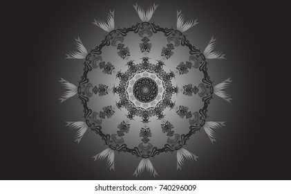 Colorful of Mandala. Round Ornament Pattern. Geometric circle element made in vector colorful line background.