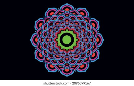 Colorido diseño de vectores de Mandala para la página de color
