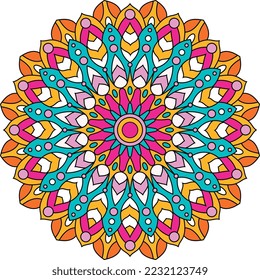 Colorful mandala vector illustartion art