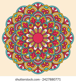 Colorful Mandala Vector Illustration Design