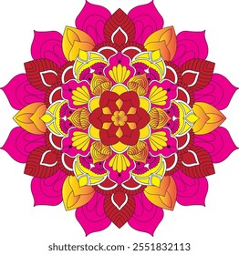 Ilustraciones vectoriales de Mandala coloridas