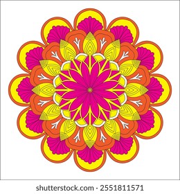 Coloridas Ilustraciones vectoriales de Mandala gratis