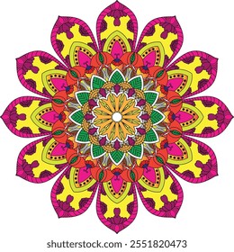 Coloridas Ilustraciones vectoriales de Mandala gratis