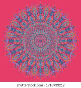 Colorido vector Mandala India psicodélico