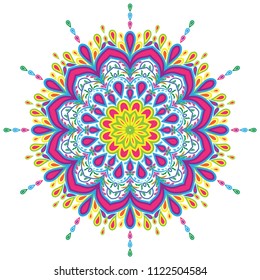 Colorful mandala vintage decorations elements vector illustration