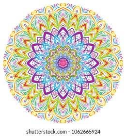 Colorful Mandala Vintage decorative elements, vector illustration.