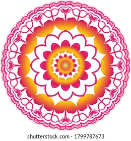 Colorful Mandalas for coloring book. Decorative round ornaments. Unusual flower shape. vector mandala design.
