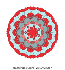 Colorful mandalas for coloring book decorative round ornaments.