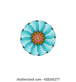 Colorful mandalas. Decorative round ornaments. Weave design elements.