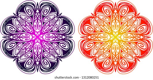 Colorful Mandalas - vector 
