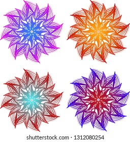 Colorful Mandalas - vector 