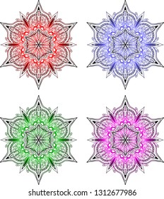 Colorful Mandalas - vector 