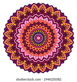 Colorful Mandalas for Yoga logos Decorative round ornaments. Unusual flower shape. Oriental vector, Anti-stress therapy patterns. Weave design elements. Yoga logos Vector.