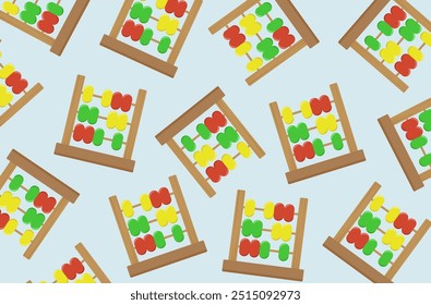 Colorful many abacuses vector background.