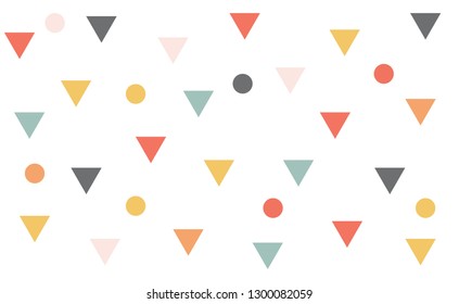 Colorful of many geometric shape, triangle, circle background. Surface for your design.