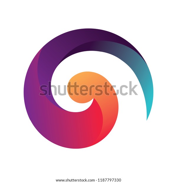 Colorful Maori Symbol Spiral Shape Based Stock Vector (Royalty Free ...