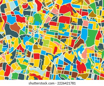 Colorful map of a city