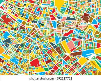 Colorful map of a city