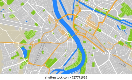 City Map Navigation Route Finding Way Stock Vector (Royalty Free ...