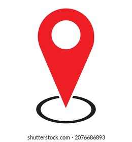 Colorful map marker icon isolated on white background eps 10